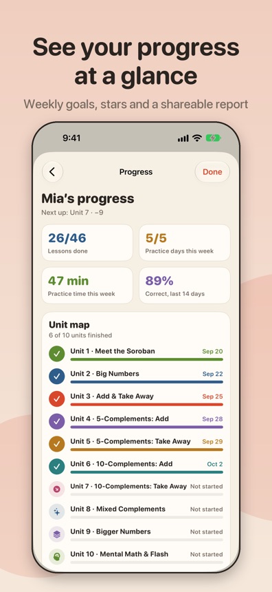 A progress report with weekly goals and stars